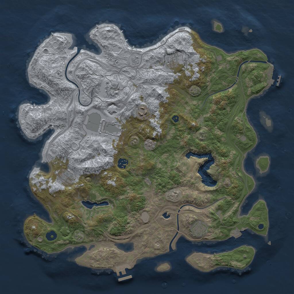 Rust Map: Procedural Map, Size: 4250, Seed: 6723, 14 Monuments