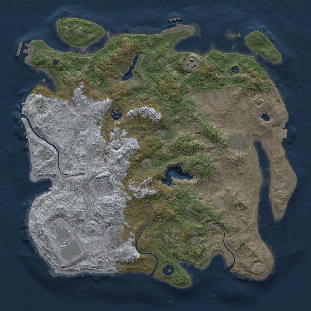 Rust Map: Procedural Map, Size: 4250, Seed: 506150268, 15 Monuments
