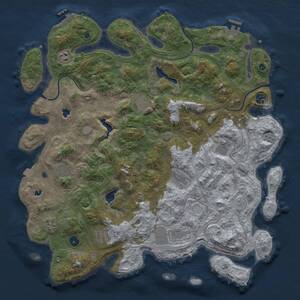 Thumbnail Rust Map: Procedural Map, Size: 4500, Seed: 346916893, 16 Monuments