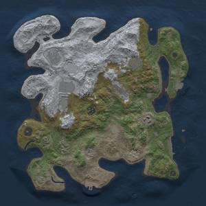 Thumbnail Rust Map: Procedural Map, Size: 3500, Seed: 1236785454, 16 Monuments