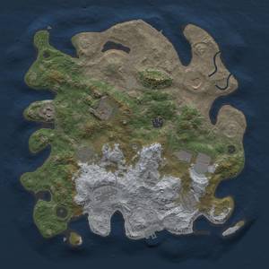 Thumbnail Rust Map: Procedural Map, Size: 3500, Seed: 1776418181, 16 Monuments