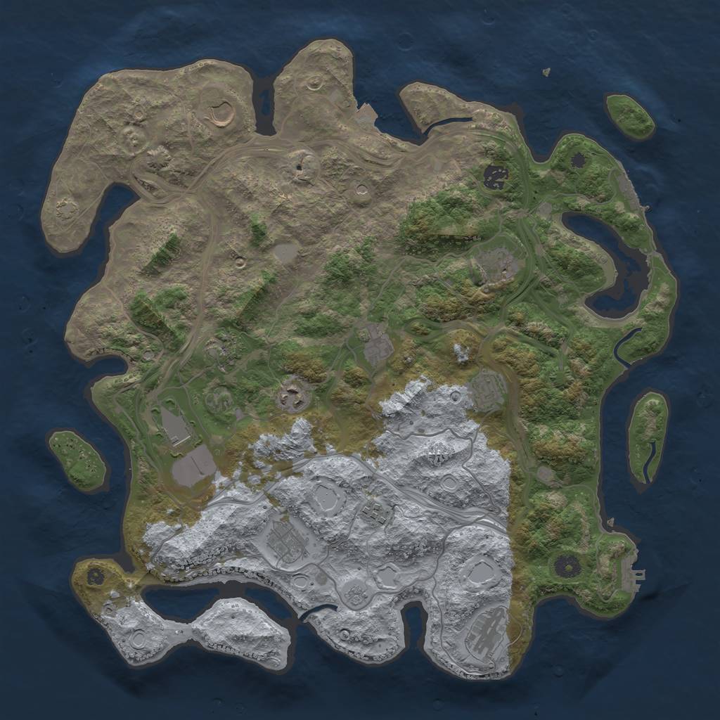 Rust Map: Procedural Map, Size: 4250, Seed: 1806186036, 19 Monuments