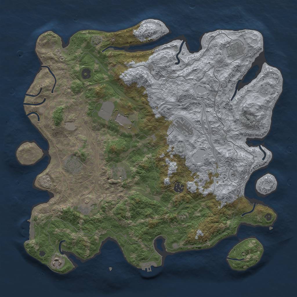 Rust Map: Procedural Map, Size: 4250, Seed: 567515450, 17 Monuments