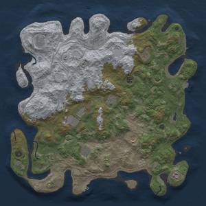 Thumbnail Rust Map: Procedural Map, Size: 4500, Seed: 6677773, 19 Monuments