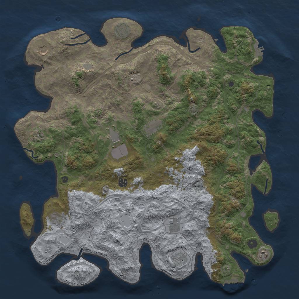 Rust Map: Procedural Map, Size: 4700, Seed: 186404, 19 Monuments