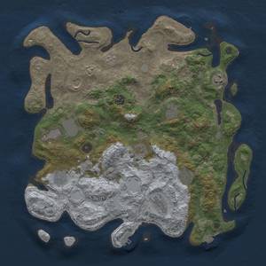 Thumbnail Rust Map: Procedural Map, Size: 4000, Seed: 1871373066, 18 Monuments