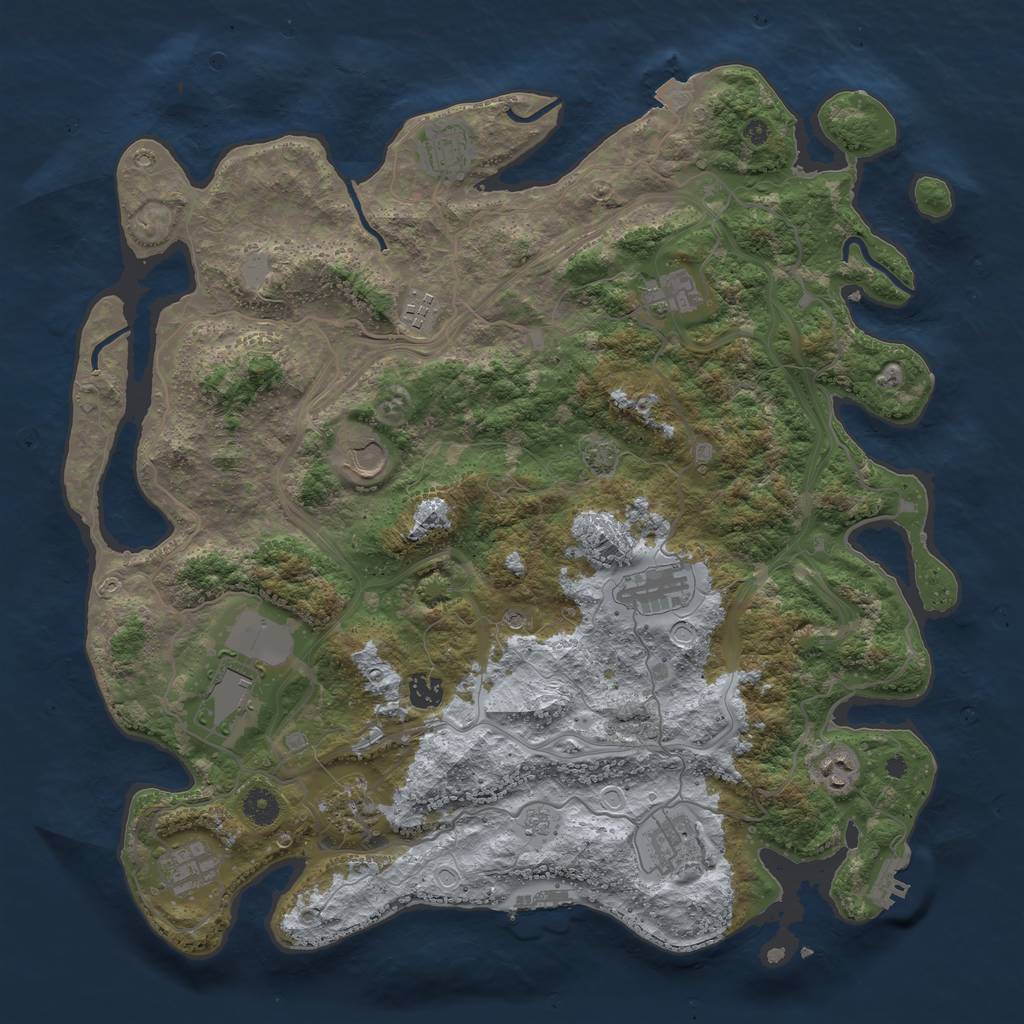 Rust Map: Procedural Map, Size: 4250, Seed: 277026719, 19 Monuments