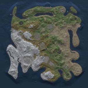 Thumbnail Rust Map: Procedural Map, Size: 3500, Seed: 684540689, 17 Monuments