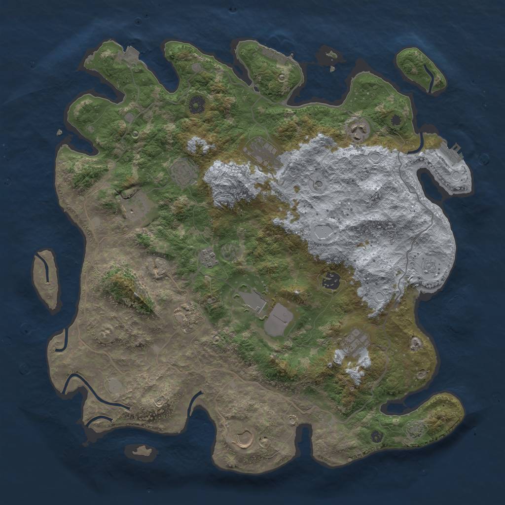 Rust Map: Procedural Map, Size: 4230, Seed: 2515152, 18 Monuments