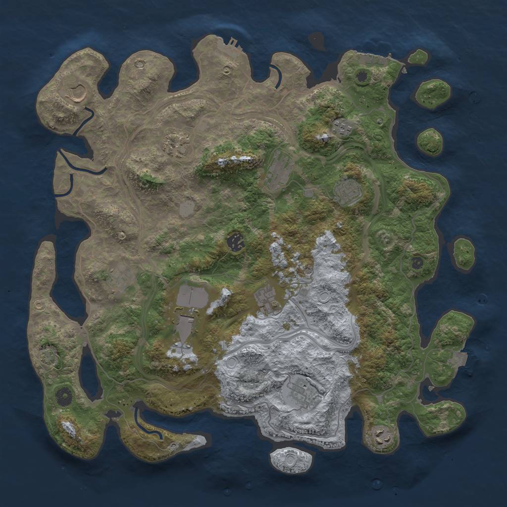 Rust Map: Procedural Map, Size: 4250, Seed: 1310012301, 18 Monuments