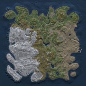 Thumbnail Rust Map: Procedural Map, Size: 4250, Seed: 1675037392, 15 Monuments