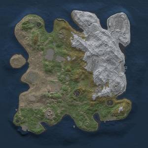 Thumbnail Rust Map: Procedural Map, Size: 3500, Seed: 567515450, 17 Monuments