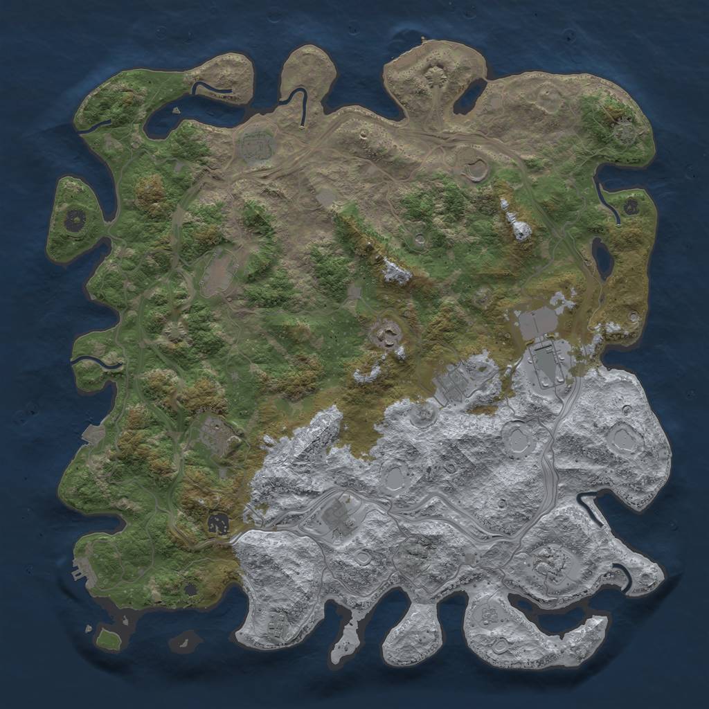 Rust Map: Procedural Map, Size: 4700, Seed: 9, 19 Monuments