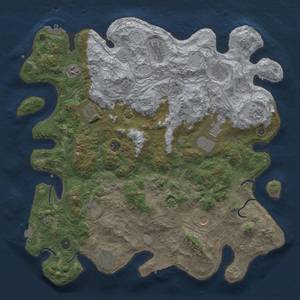 Thumbnail Rust Map: Procedural Map, Size: 4500, Seed: 1380251553, 19 Monuments