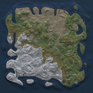 Thumbnail Rust Map: Procedural Map, Size: 4500, Seed: 1340094369, 18 Monuments