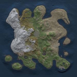 Thumbnail Rust Map: Procedural Map, Size: 3000, Seed: 207358944, 13 Monuments