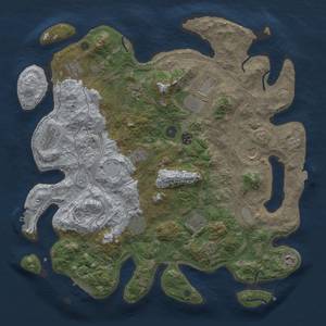 Thumbnail Rust Map: Procedural Map, Size: 4250, Seed: 988623234, 19 Monuments
