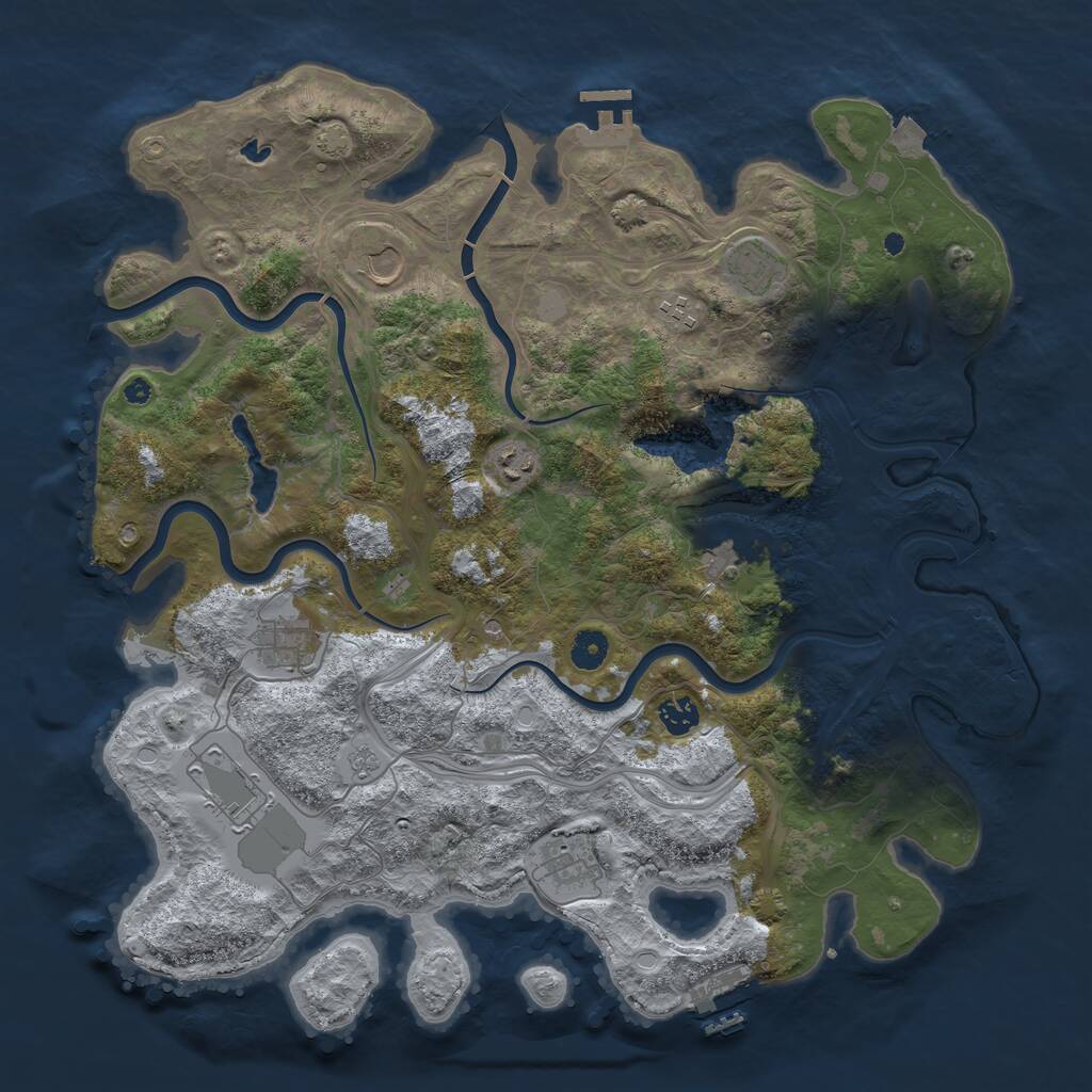 Rust Map: Procedural Map, Size: 4250, Seed: 7072023, 15 Monuments