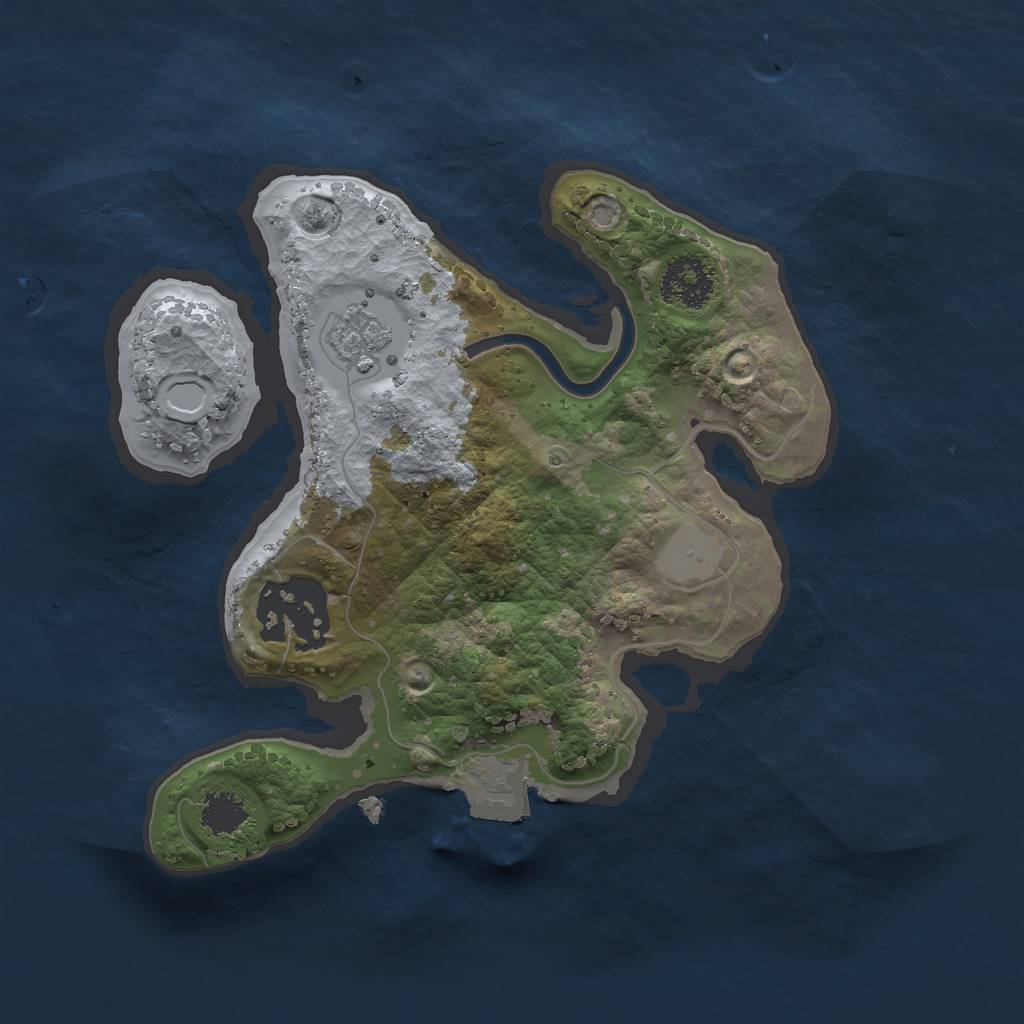 Rust Map: Procedural Map, Size: 2000, Seed: 531716689, 5 Monuments