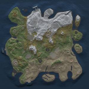 Thumbnail Rust Map: Procedural Map, Size: 3500, Seed: 1304570453, 17 Monuments