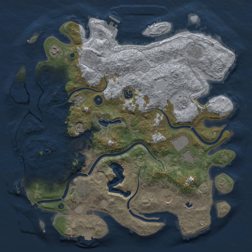 Rust Map: Procedural Map, Size: 4234, Seed: 1688, 16 Monuments