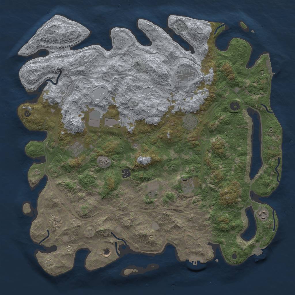 Rust Map: Procedural Map, Size: 4700, Seed: 4573163, 19 Monuments