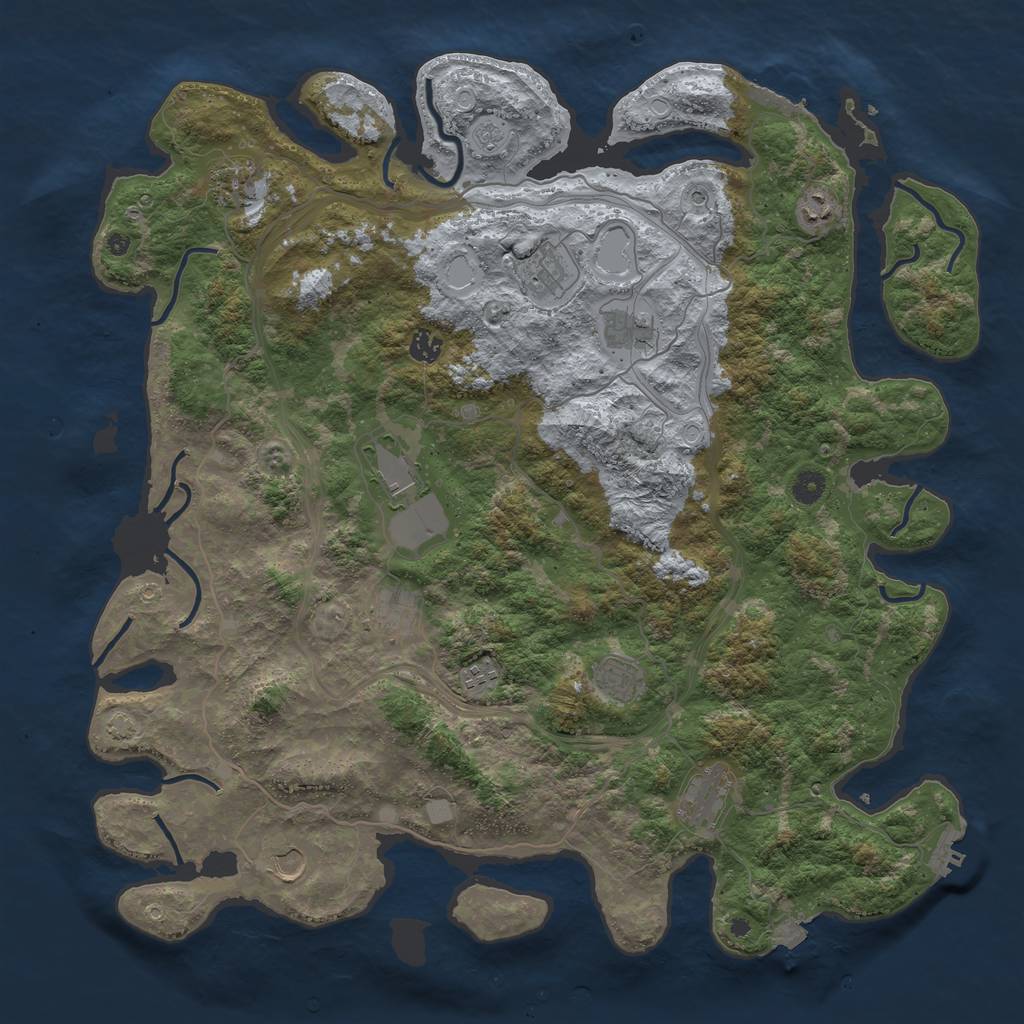 Rust Map: Procedural Map, Size: 4650, Seed: 145000, 19 Monuments