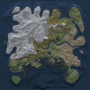 Thumbnail Rust Map: Procedural Map, Size: 3850, Seed: 91789862, 16 Monuments