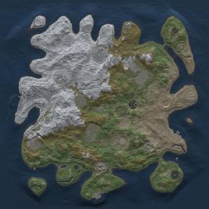 Thumbnail Rust Map: Procedural Map, Size: 3850, Seed: 91789862, 18 Monuments