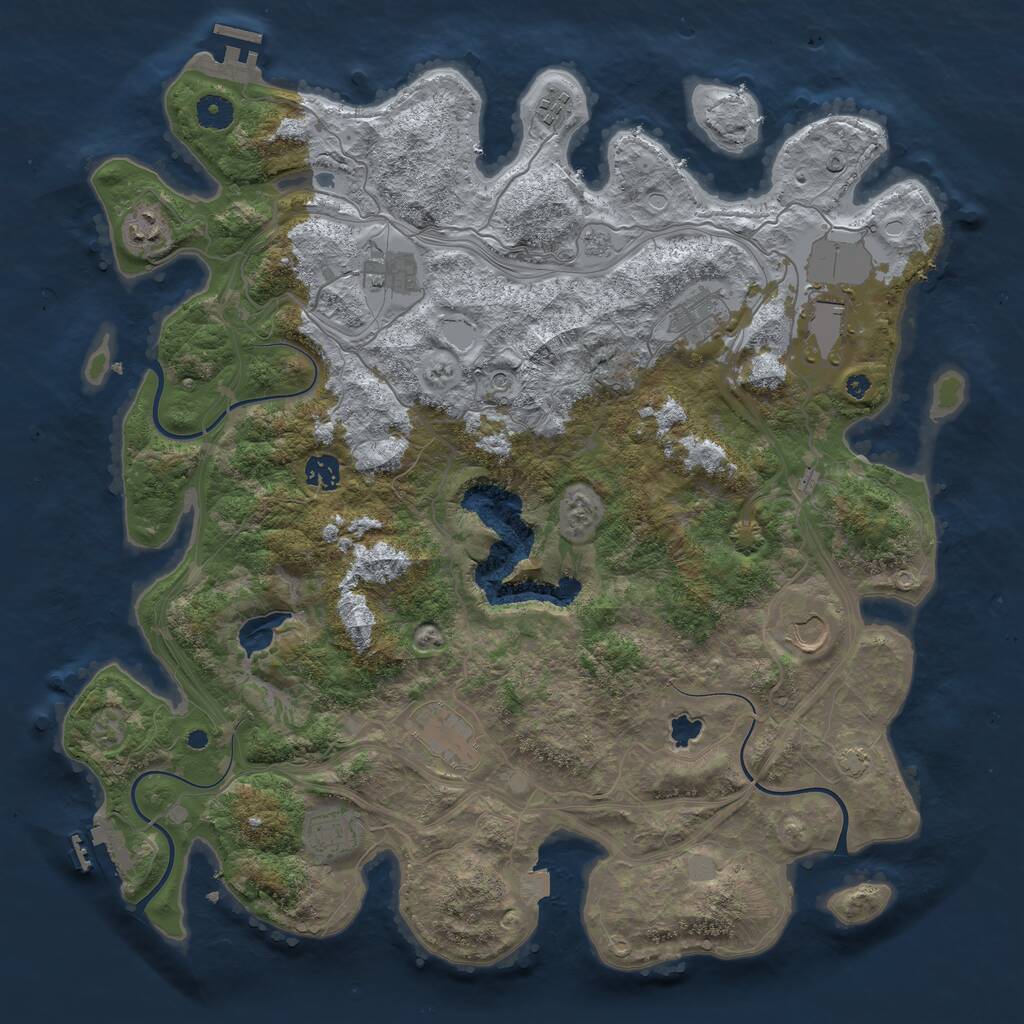 Rust Map: Procedural Map, Size: 4250, Seed: 367077445, 15 Monuments