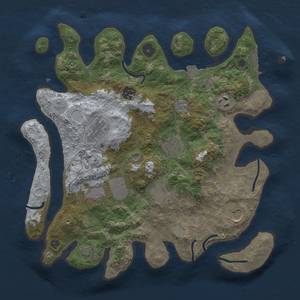 Thumbnail Rust Map: Procedural Map, Size: 3500, Seed: 1258169985, 15 Monuments