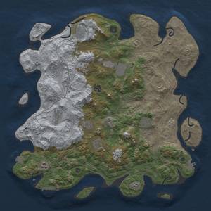 Thumbnail Rust Map: Procedural Map, Size: 4350, Seed: 323441705, 19 Monuments