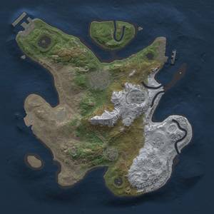 Thumbnail Rust Map: Procedural Map, Size: 2500, Seed: 1786040, 9 Monuments