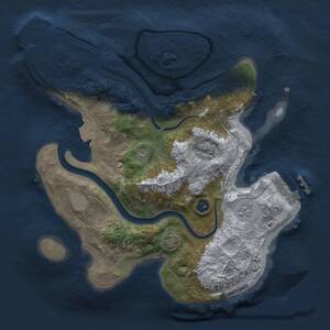Thumbnail Rust Map: Procedural Map, Size: 2500, Seed: 1786040, 6 Monuments