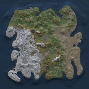 Thumbnail Rust Map: Procedural Map, Size: 3700, Seed: 857586764, 18 Monuments