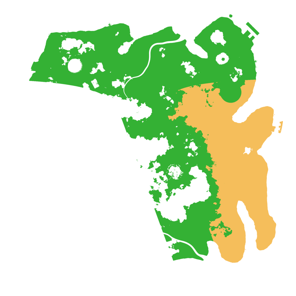 Biome Rust Map: Procedural Map, Size: 3700, Seed: 857586764