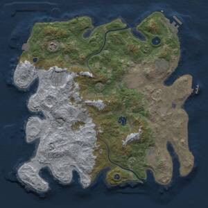 Thumbnail Rust Map: Procedural Map, Size: 3700, Seed: 857586764, 13 Monuments