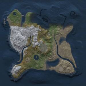 Thumbnail Rust Map: Procedural Map, Size: 2500, Seed: 241551, 6 Monuments