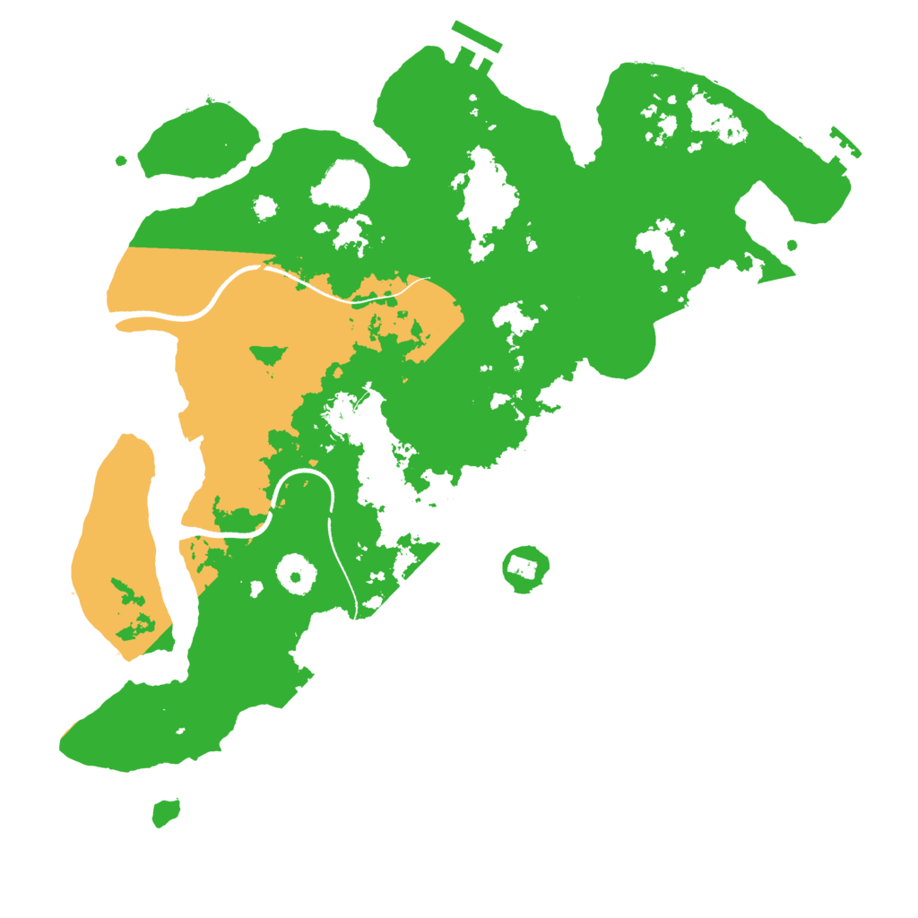 Biome Rust Map: Procedural Map, Size: 3500, Seed: 1129120554