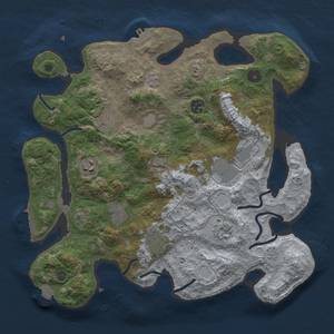 Thumbnail Rust Map: Procedural Map, Size: 3600, Seed: 10607, 16 Monuments