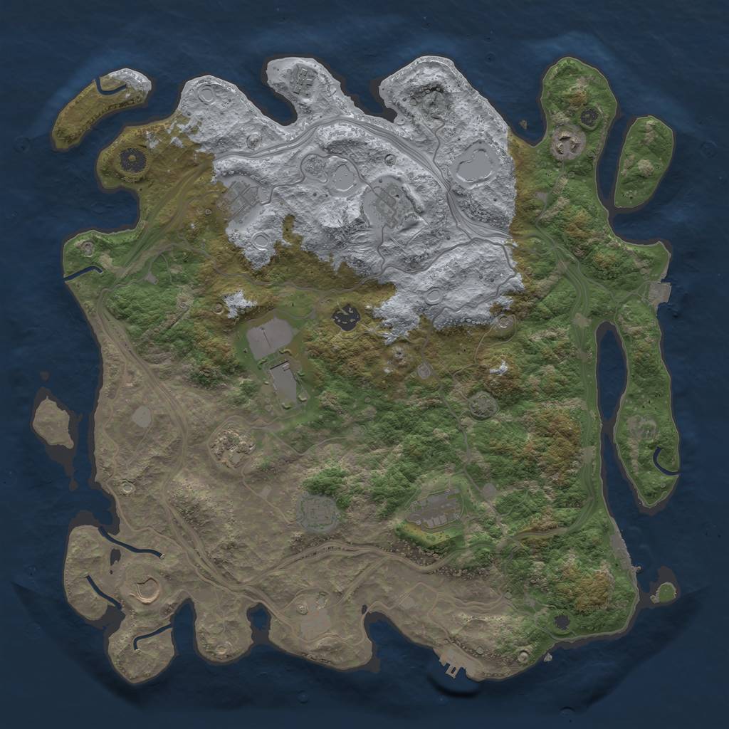 Rust Map: Procedural Map, Size: 4250, Seed: 1575691253, 19 Monuments