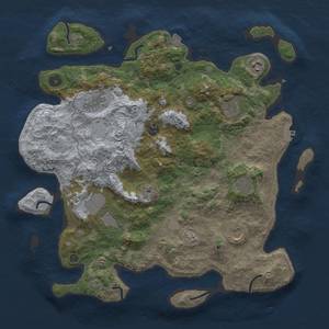 Thumbnail Rust Map: Procedural Map, Size: 4000, Seed: 240307478, 15 Monuments