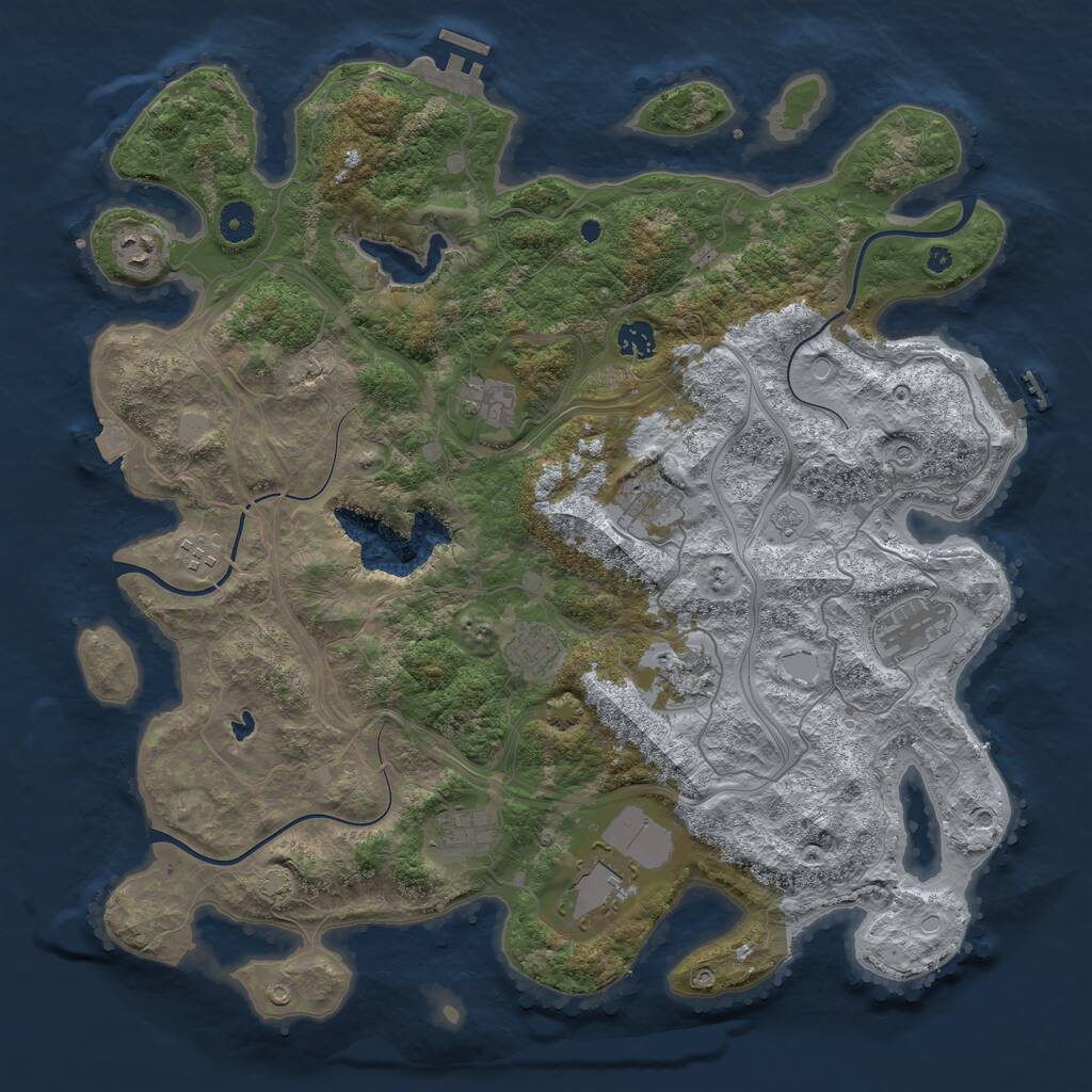 Rust Map: Procedural Map, Size: 4250, Seed: 1666302794, 16 Monuments