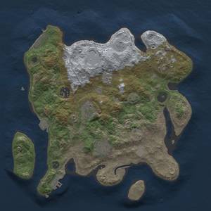 Thumbnail Rust Map: Procedural Map, Size: 3000, Seed: 1224729388, 13 Monuments