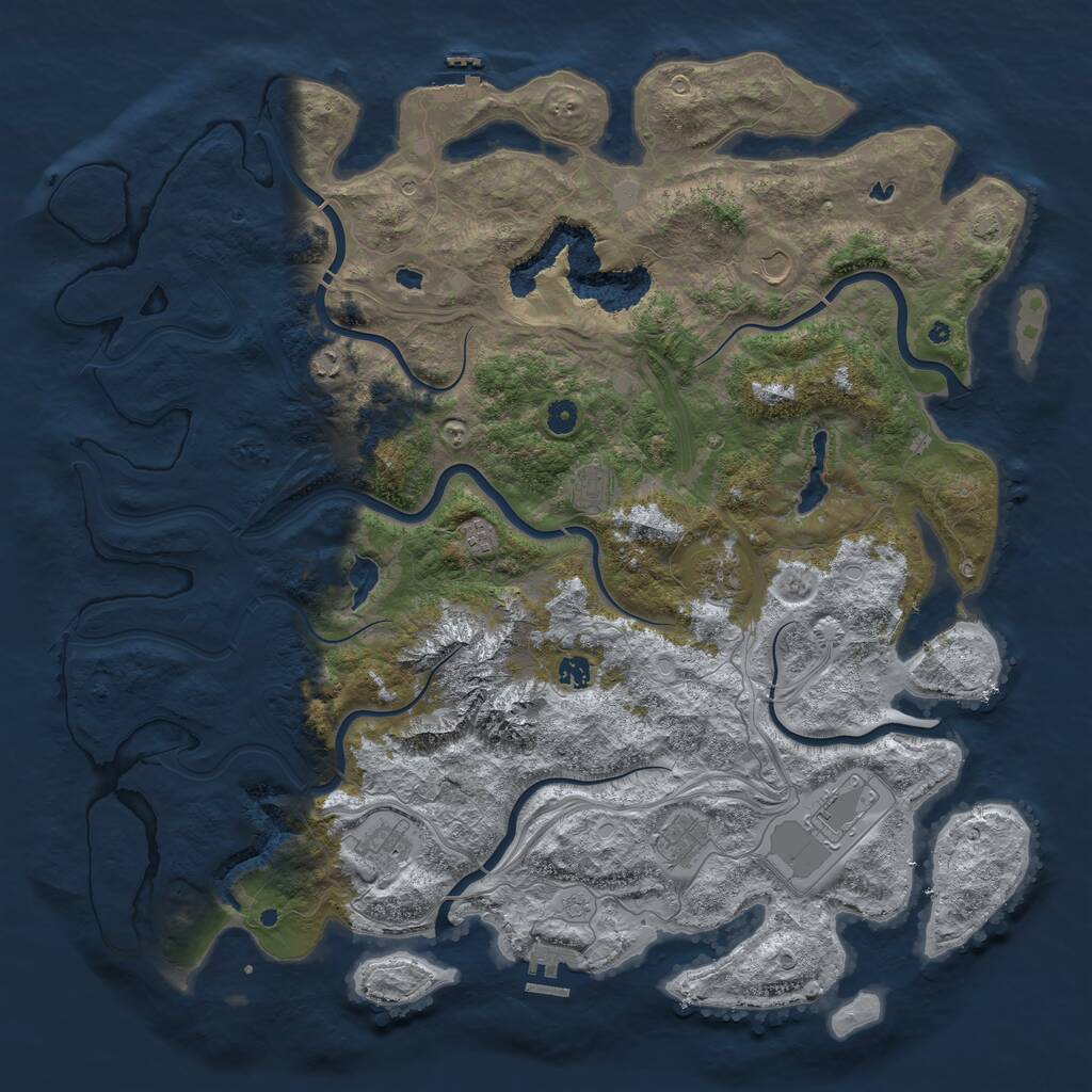 Rust Map: Procedural Map, Size: 5000, Seed: 323532353, 15 Monuments