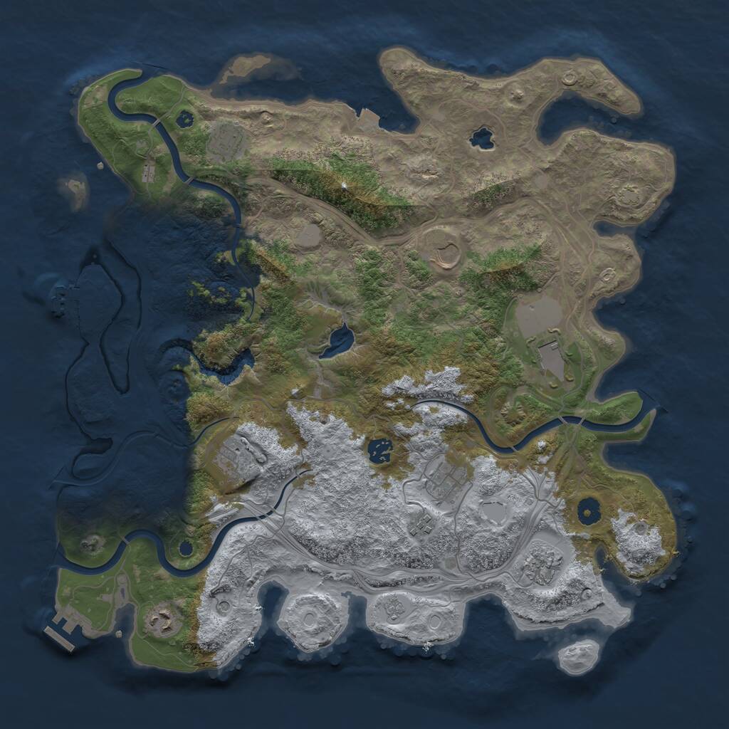 Rust Map: Procedural Map, Size: 4250, Seed: 15241, 15 Monuments