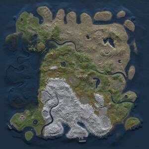 Thumbnail Rust Map: Procedural Map, Size: 4500, Seed: 1971350191, 15 Monuments