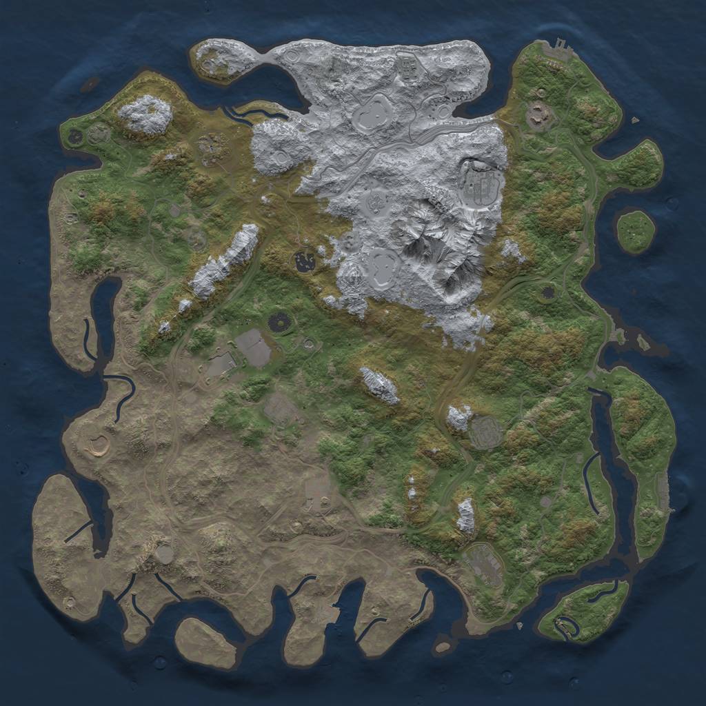 Rust Map: Procedural Map, Size: 5000, Seed: 31796248, 19 Monuments