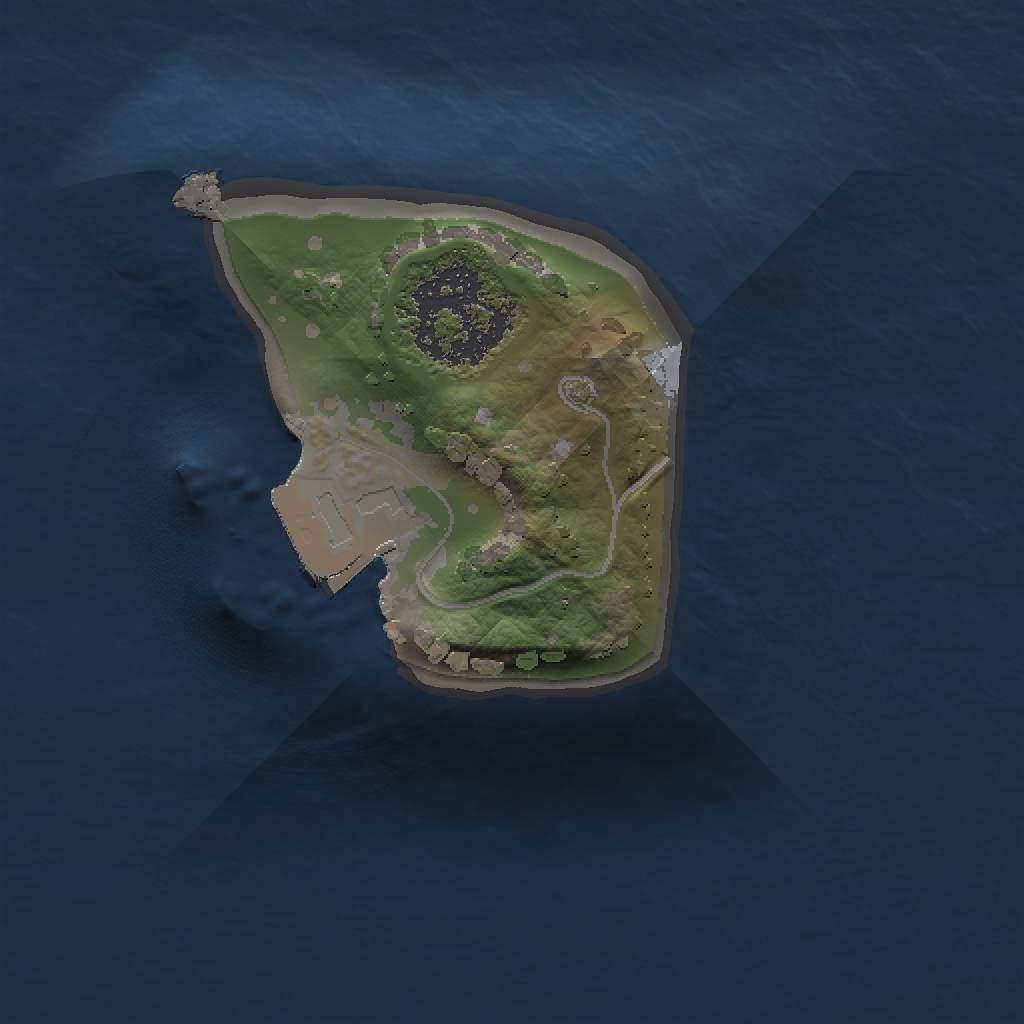 Rust Map: Procedural Map, Size: 1000, Seed: 53, 3 Monuments