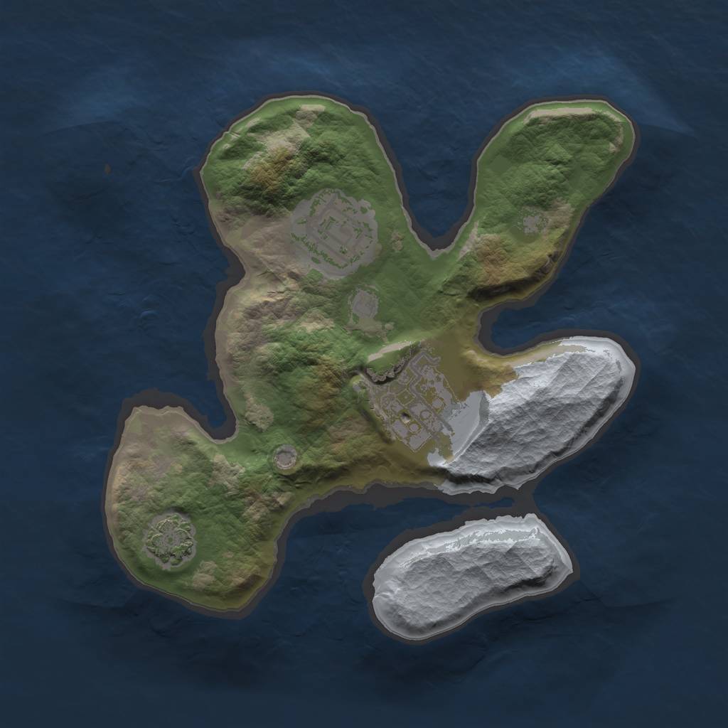 Rust Map: Barren, Size: 2000, Seed: 956231245, 5 Monuments